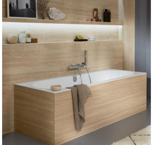 Villeroy - Boch vonia Oberon 2.0 1800 x 800 su kojelėmis ir sifonu : Spalva - Balta blizgi, Vonios ilgis - 1800 mm, Vonios plotis - 800 mm