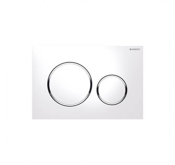 Geberit Sigma 20 vandens nuleidimo klavišas : Spalva1 - Baltas-chromo blizgus-baltas