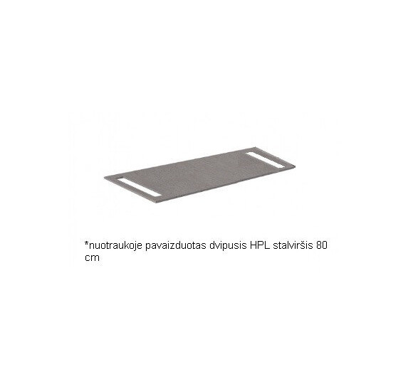 Kame HPL dvipusis stalviršis su dviem angom rankšluosčiams, pilkas mėnulis (pasirenkami dydžiai) : Tipas - 120 cm