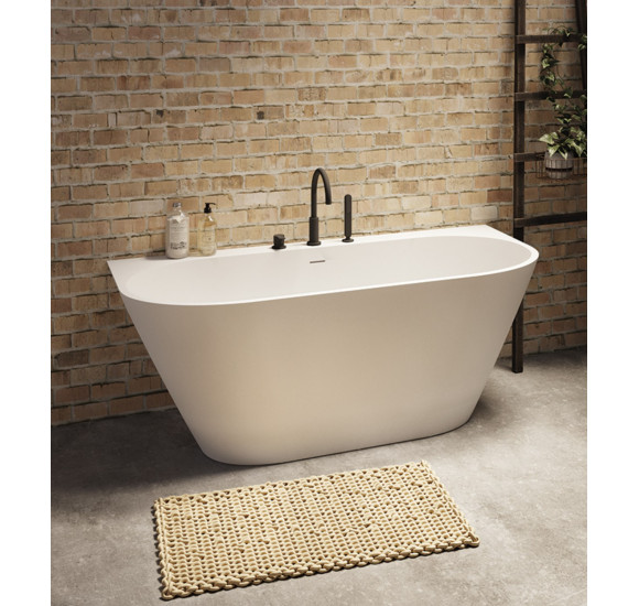 PAA Silkstone vonia Deco Wall 1660x810 : Spalva - Balta matinė, Vonios ilgis - 1660 mm , Vonios plotis - 810 mm