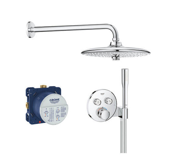 AKCIJA! Grohe Smartcontrol 34744000 potinkinis komplektas su termostatiniu maišytuvu