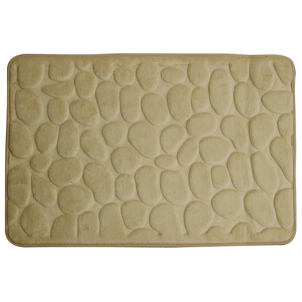 Kilimėlis voniai poliesterio Rimini 60 x 95 cm šviesiai rusvas