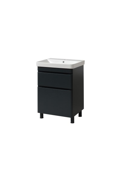 Spintelės ir praustuvo komplektas VIVACE TNB-2D 60 cm antracito spalva
