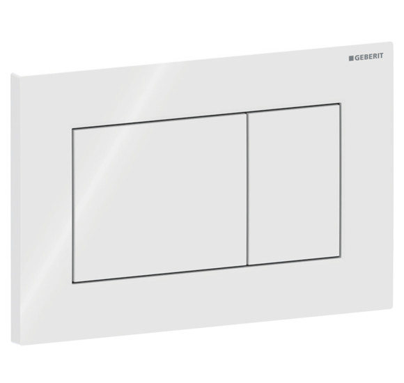 Geberit Sigma 01 vandens nuleidimo mygtukas dviejų kiekių nuleidimo funkcijai, kvadratinis : Spalva - Chromas blizgus