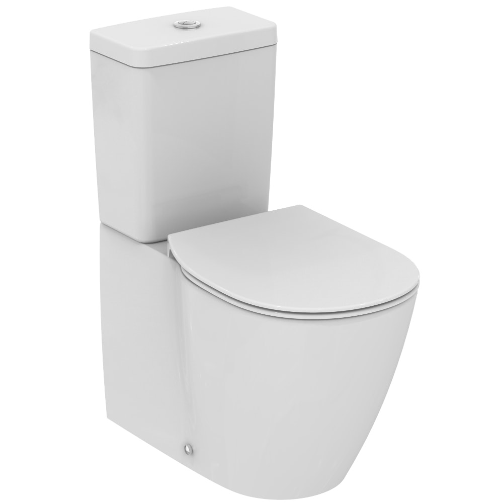 Pastatomas WC Ideal Standard, Connect Cube su bakeliu ir dangčiu