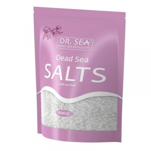 Dr. Sea Dead Sea Salts With Orchid Negyvosios jūros druska voniai su orchidėjomis, 500g