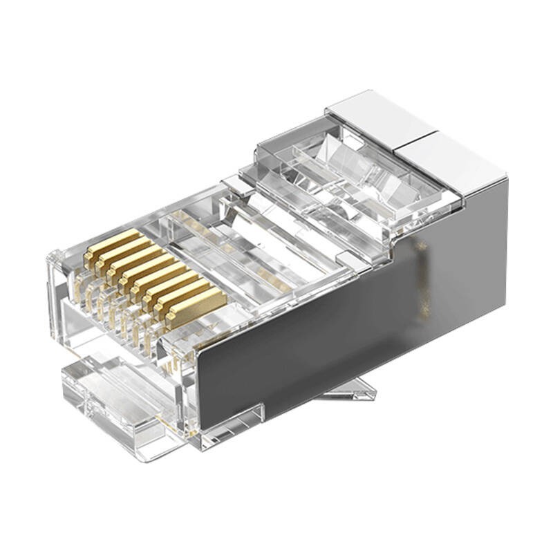 Modulinė RJ45 Cat.5E FTP jungtis Vention IDAR0-10 skaidri 10 vnt.