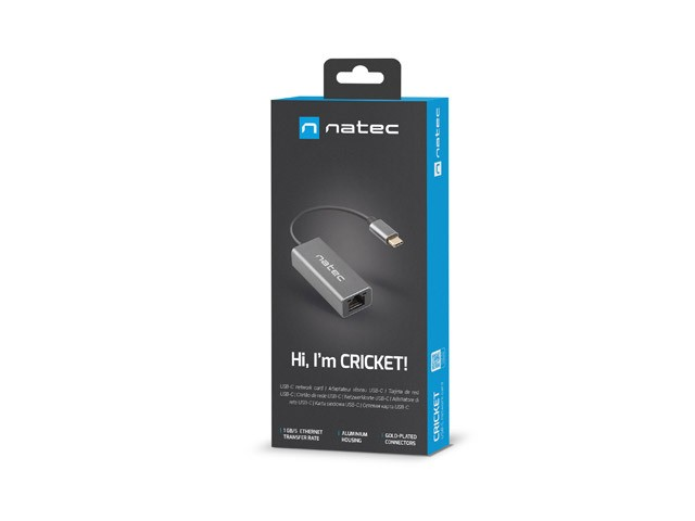 Tinklo adapteris Natec Cricket, USB-C 3.1 Gen 1, 1 Gbps