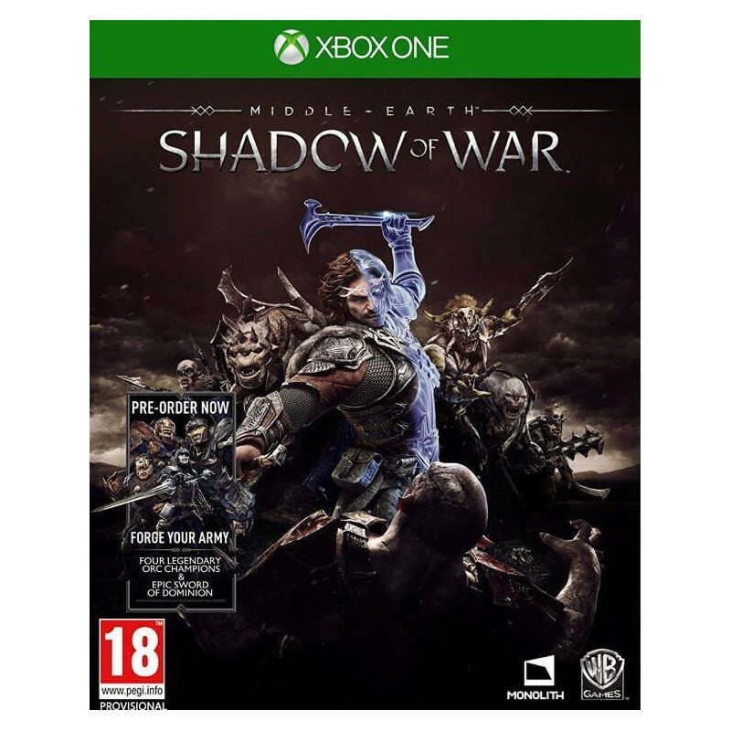 MIDDLE EARTH: SHADOW OF WAR XBOX ONE naudotas