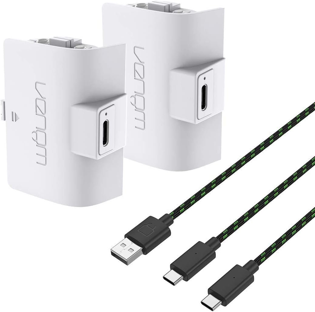 Venom 850 mAh įkraunami balti akumuliatoriai (2x) Xbox One / Xbox Series S/X