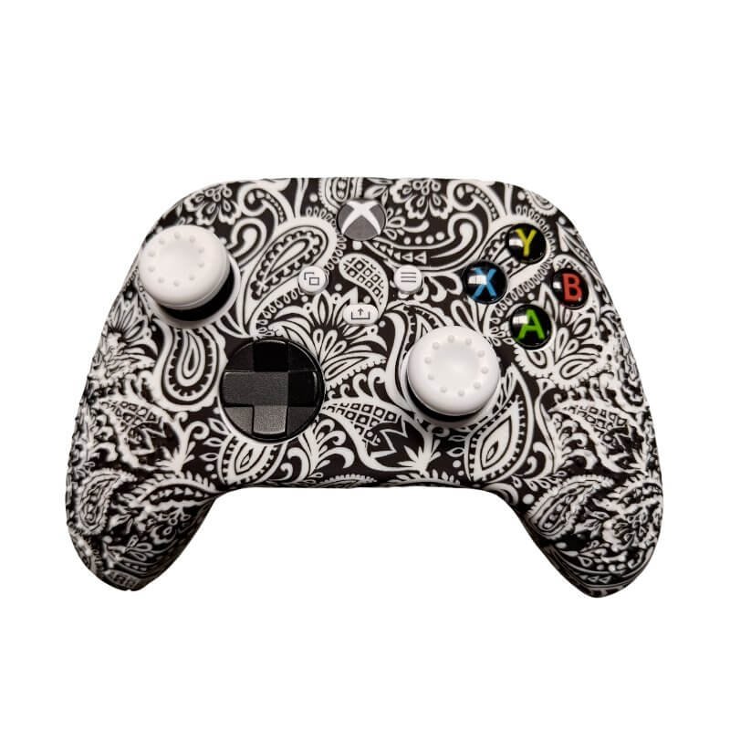 Silikoninė apsauga Xbox Series pulteliui Baltai Juoda