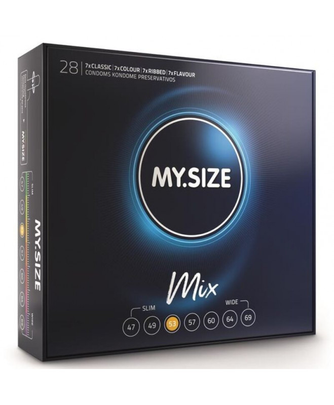 MY SIZE MIX CONDOMS 53 MM 28 UNITS