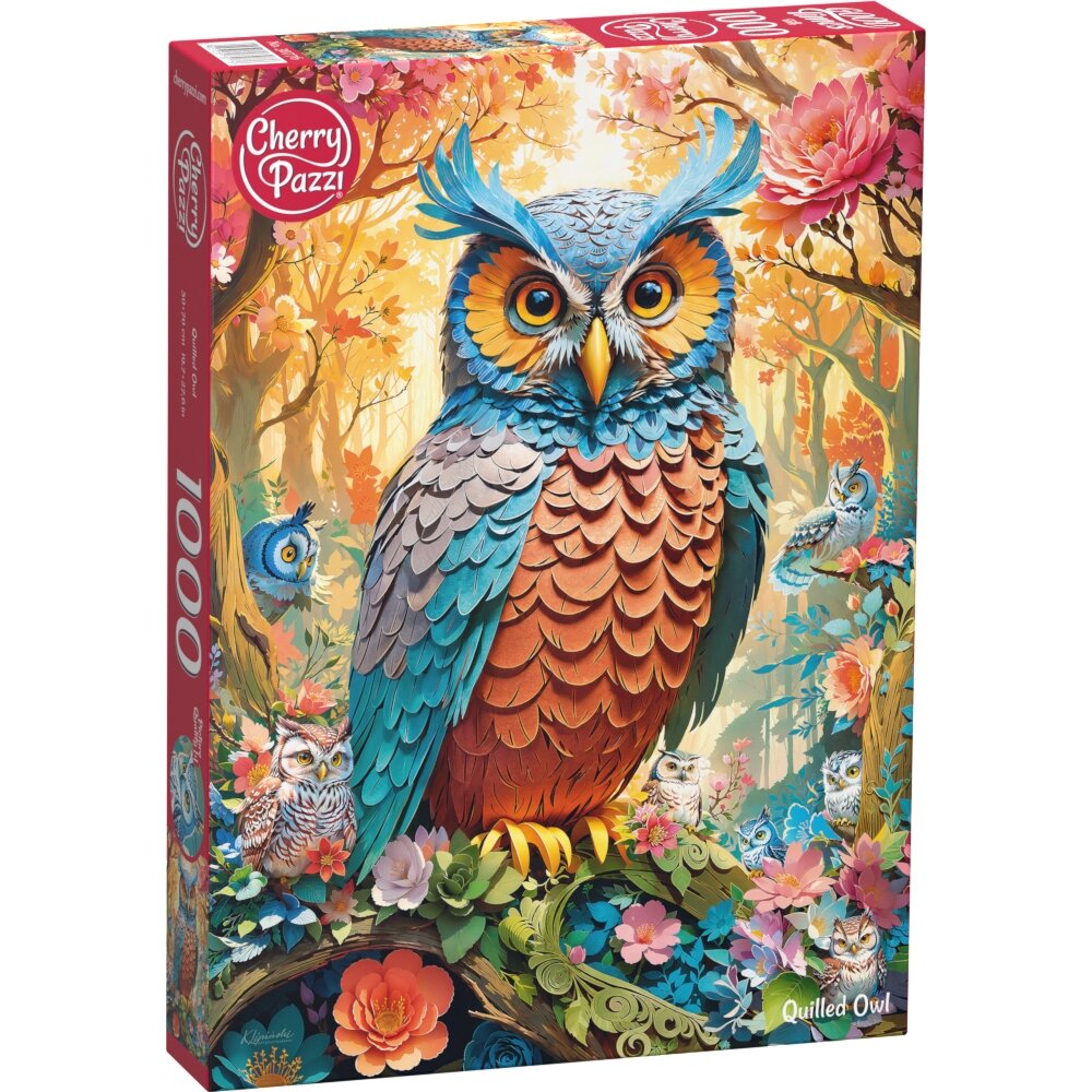 CherryPazzi dėlionė Quilled Owl 1000 det