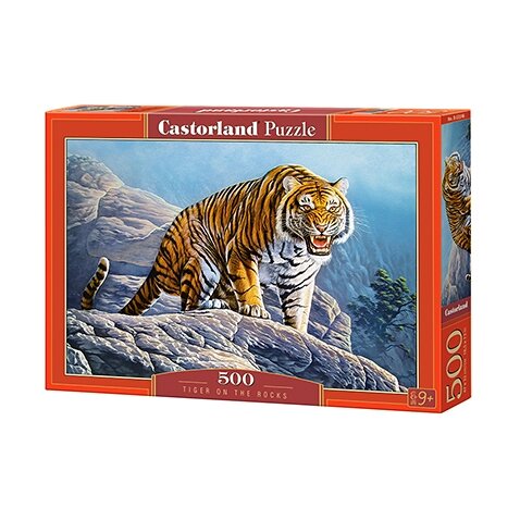 Castorland dėlionė Tiger on the Rocks 500 det