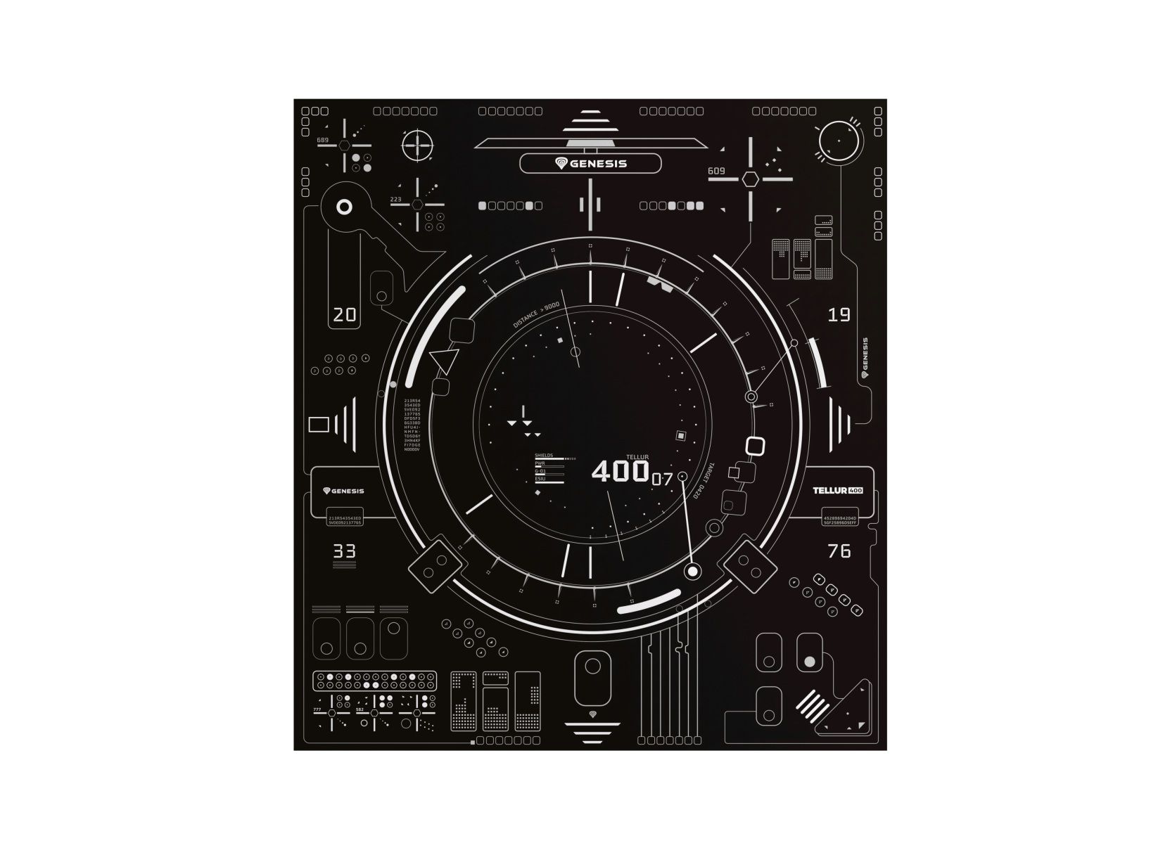 Genesis Tellur 400 Square Hud Floor Mat | Black