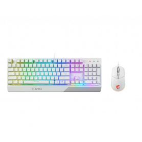 KEYBOARD &#43;MOUSE/ VIGOR GK30 COMBO WHITE US MSI