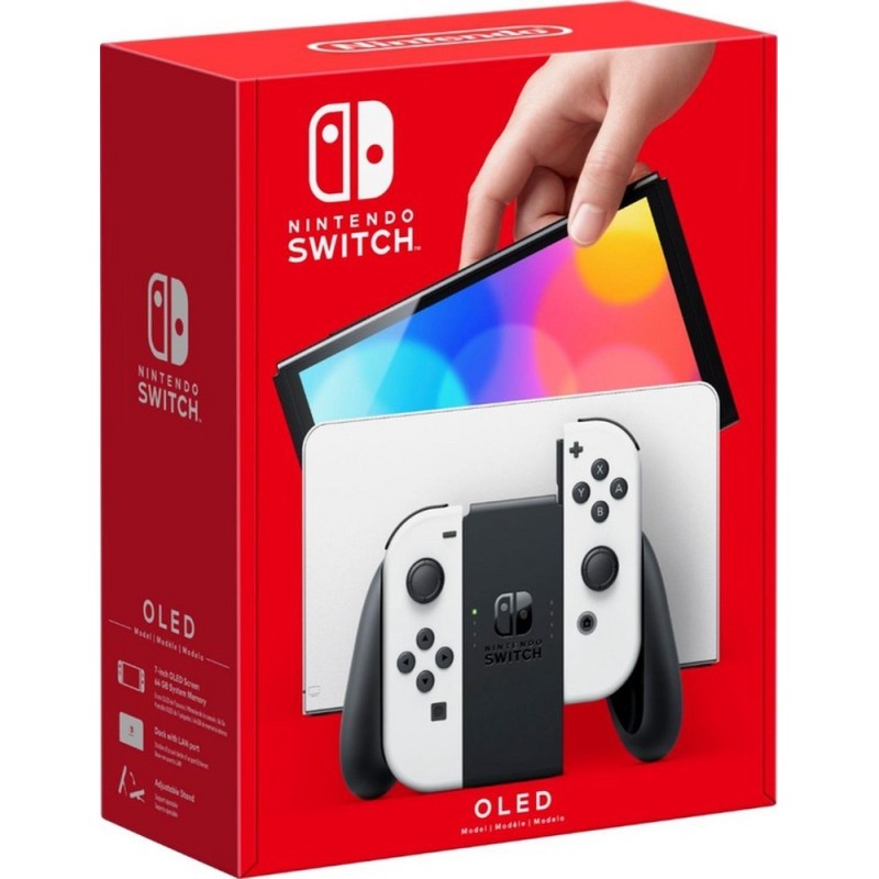 Nintendo Switch OLED su baltais Joy-Con NAUDOTAS