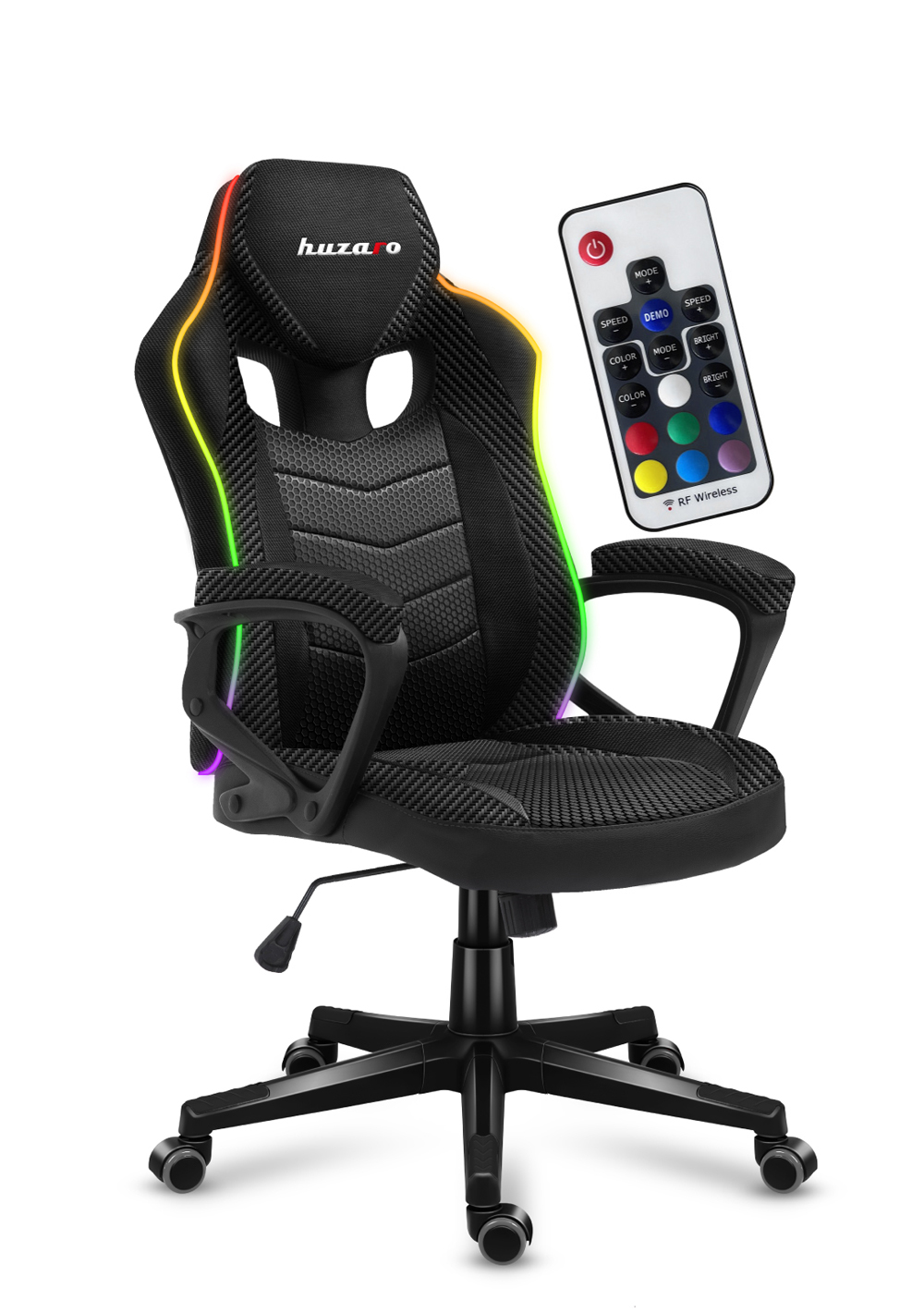 Žaidimų kėdė-fotelis „Huzaro Force 2.5 RGB Carbon Mesh“