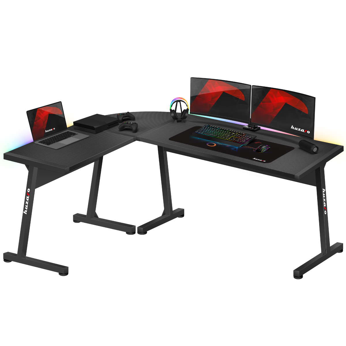 Žaidimų stalas «HUZARO Hero 6.0 RGB LED» (LED apšvietimas)