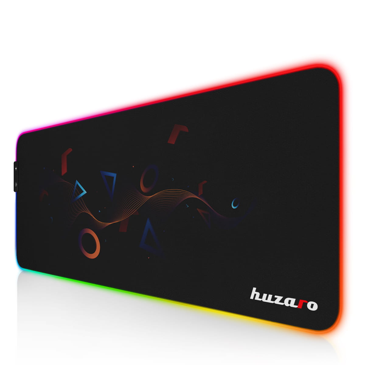 Pelės kilimėlis „Huzaro RGB“, LED RGB, 80x30 cm, juodos spalvos