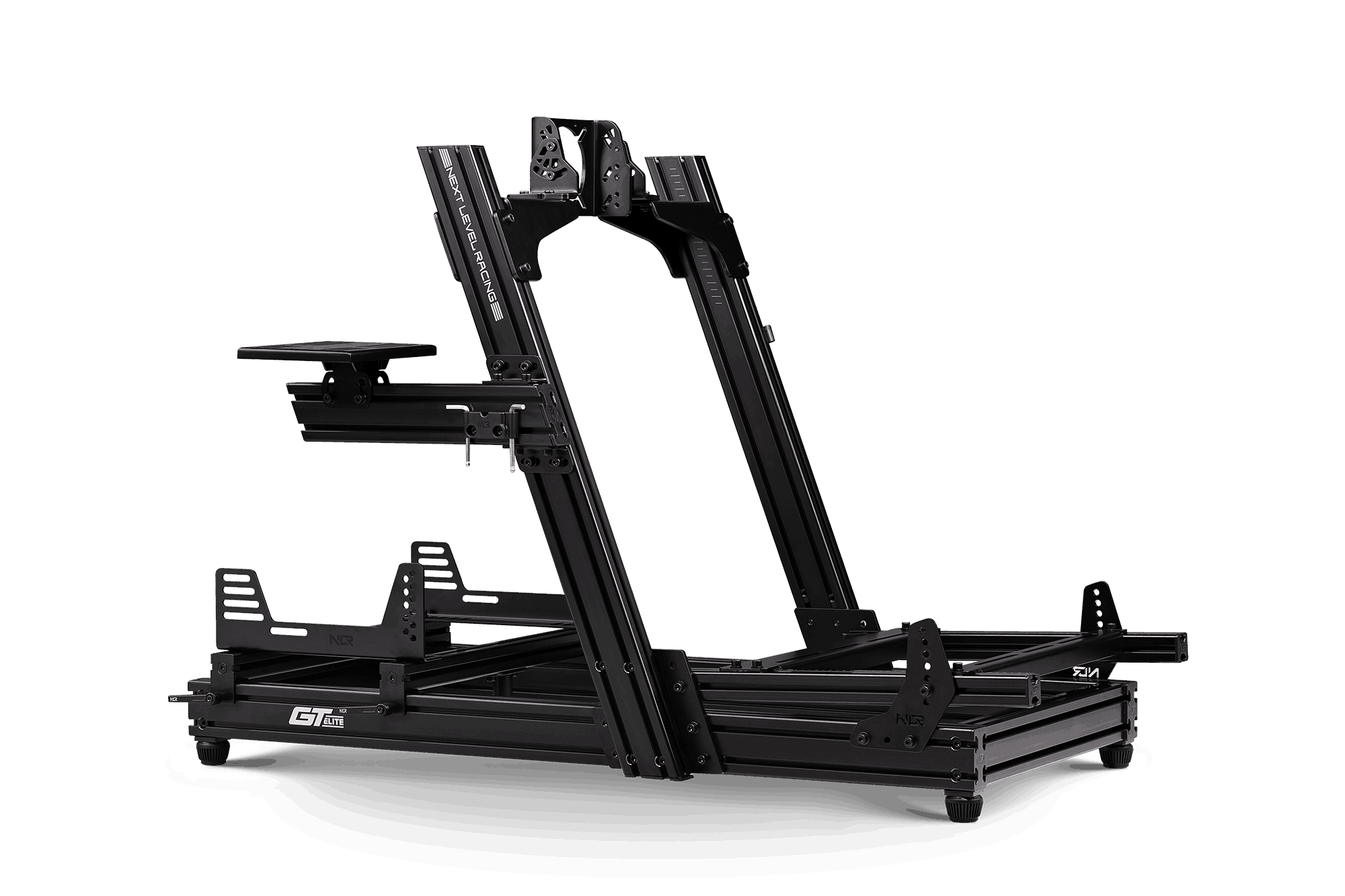 Next Level Racing | Aluminum | Racing Simulator Cockpit | GTElite Front and Side Mount Edition | Black