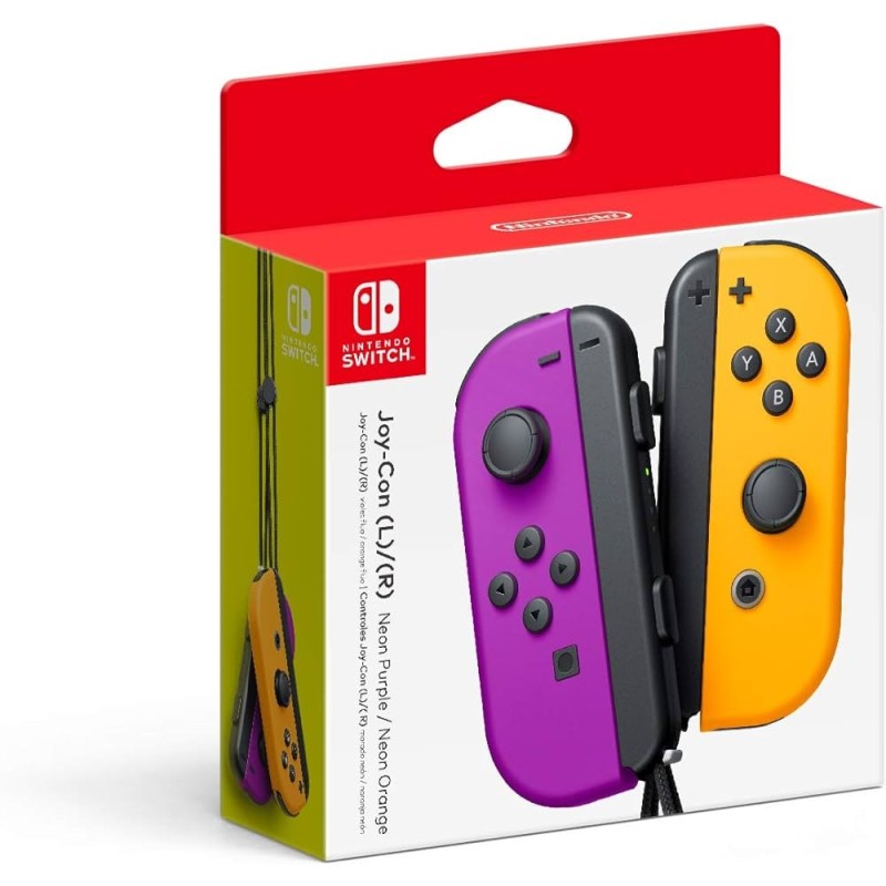 Nintendo Switch Joy-Con Pair Neon Purple / Neon Orange pulteliai, joycon