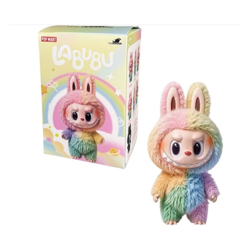 LABUBU Raktų pakabukas - figūrėlė - slapta dėžutė "The Monsters" Rainbow edition (15 cm), SPALVA - staigmena, su muzika