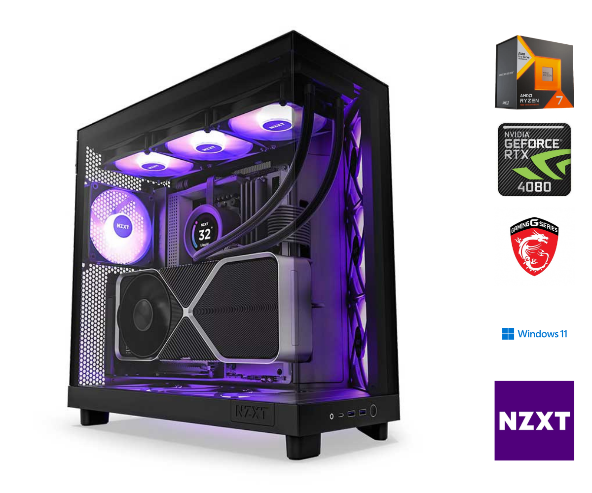 Kompiuteris su Ryzen 7 7800X3D | RTX 4080 Super 16GB | 32GB DDR5 | 2TB NVMe