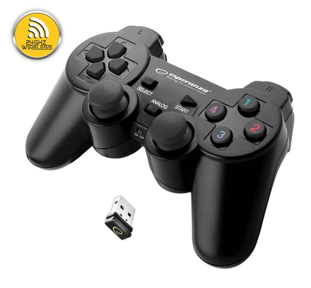 Žaidimų pultas ESPERANZA GLADITOR 2.4GH PS3/PC, belaidis