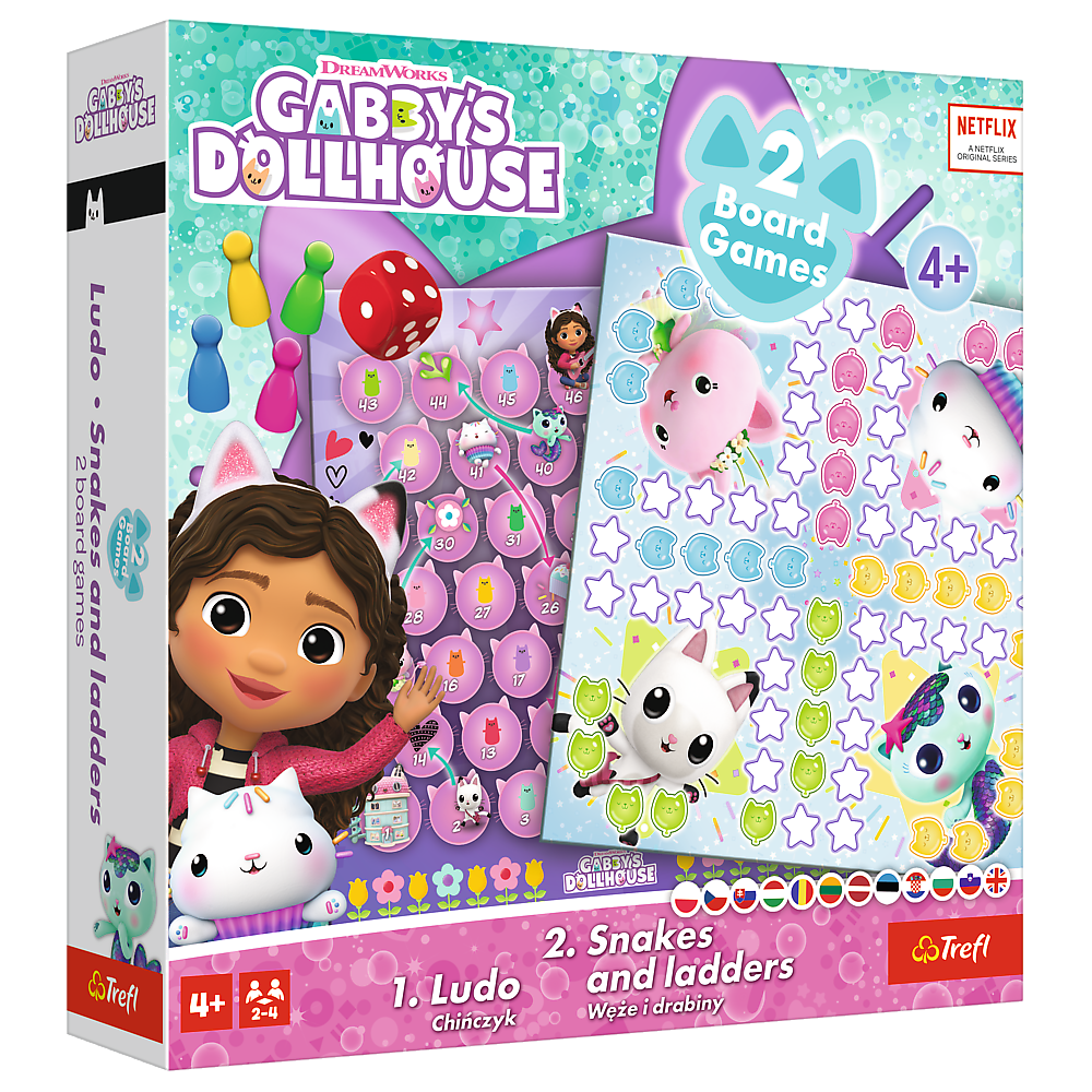 TREFL GABBY´S DOLLHOUSE Stalo žaidimas 2 in 1