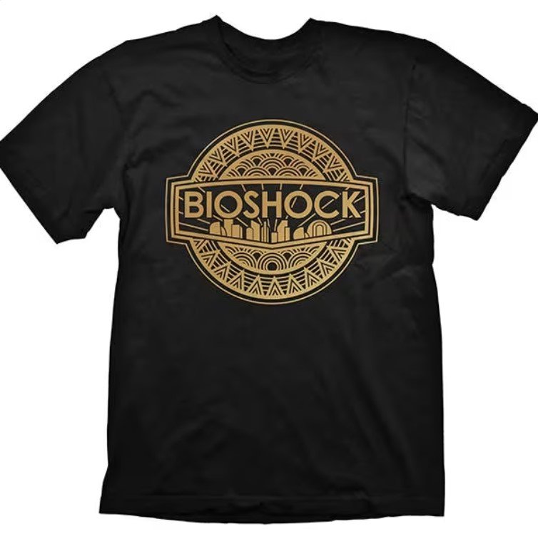 Marškinėliai Bioshock Golden Logo M, juodi