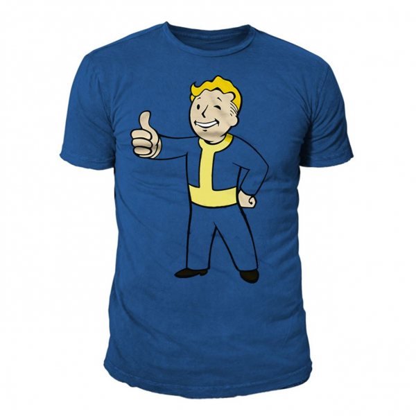 Marškinėliai Fallout Thumbs Up S, mėlyni