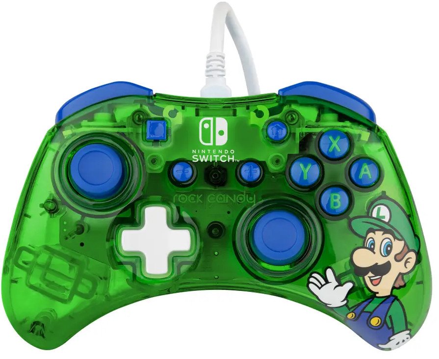 PDP controller Rock Candy Nintendo Switch, Luigi lime