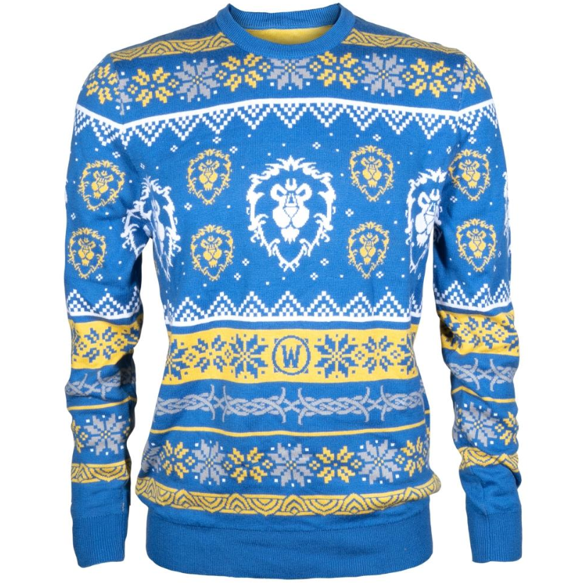 Megztinis Jinx World of Warcraft - Alliance Ugly Holiday Sweater, Royal Blue, S