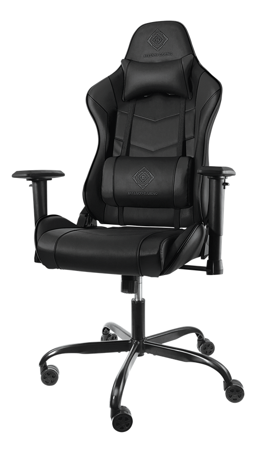 Žaidimų kėdė DELTACO GAMING GAM-096, dirbtinė oda, ergonomiška, juoda