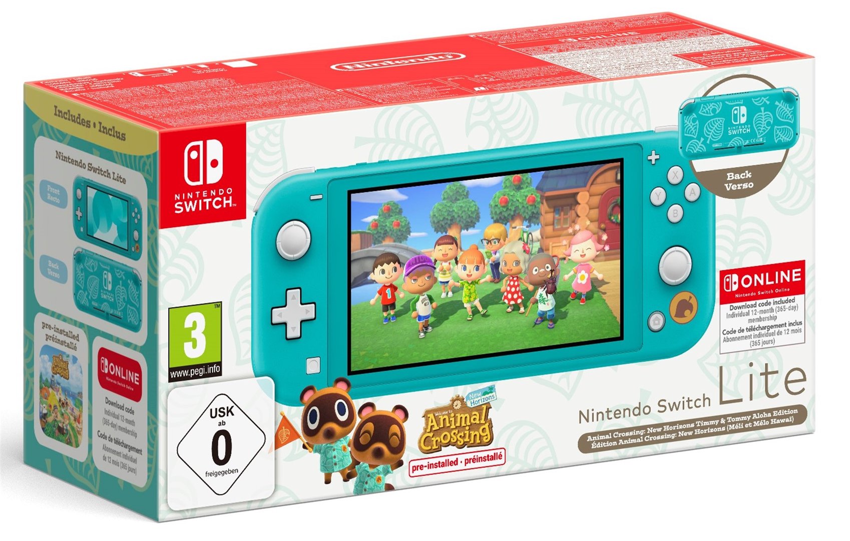 Žaidimų konsolė NINTENDO Switch LITE, inc. Animal Crossing, Turquoise