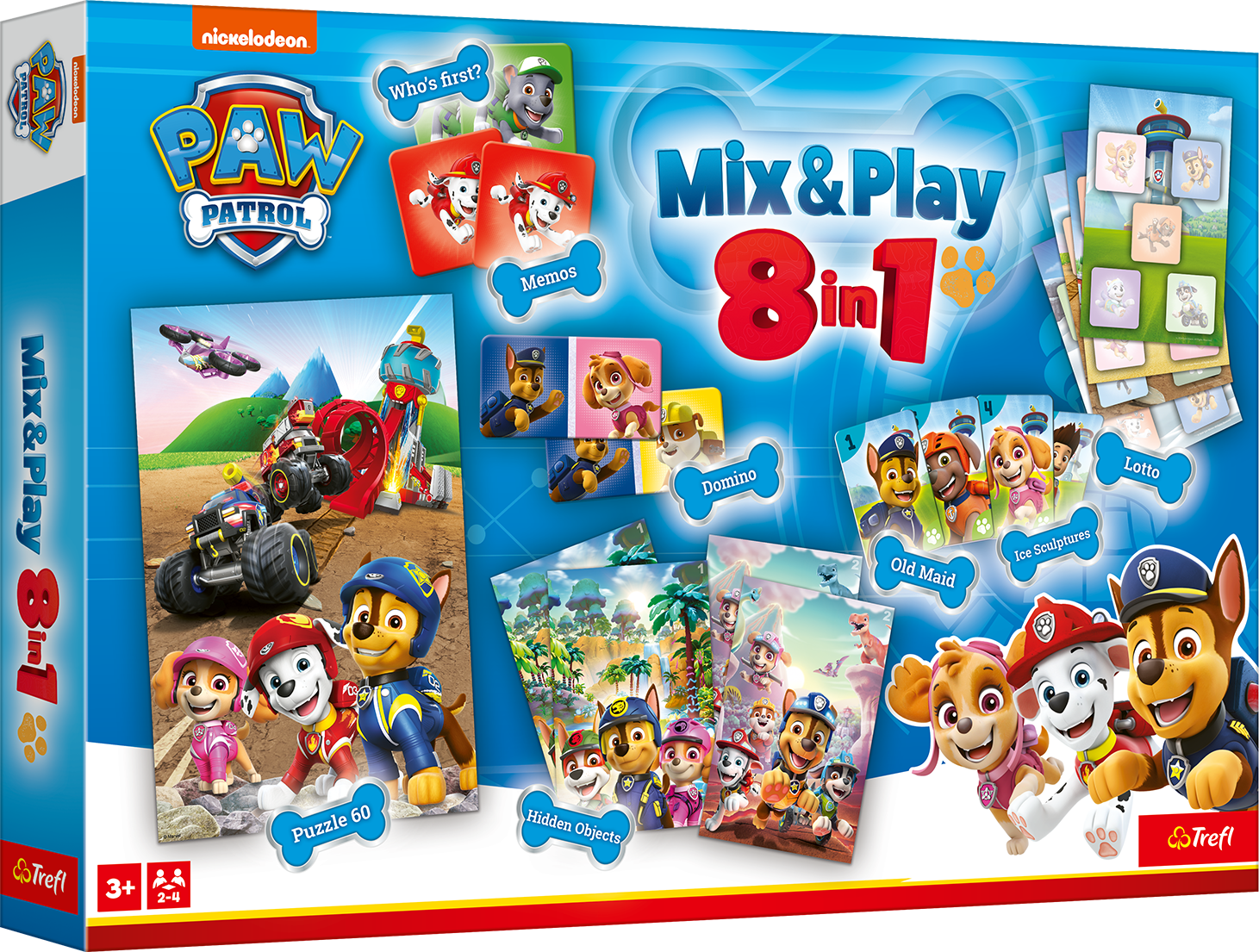 TREFL PAW PATROL 8in1 Mix&play stalo žaidimų rinkinys