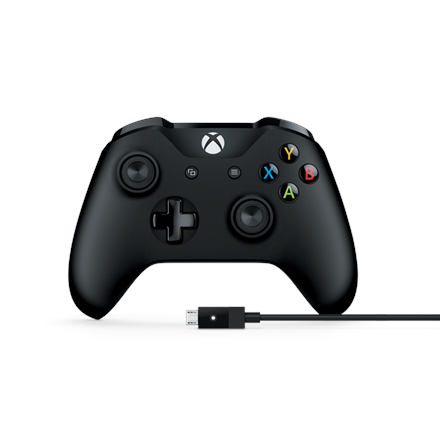 Žaidimų pultas MICROSOFT XBOX ONE Wireless Controller black + Cable for Windows