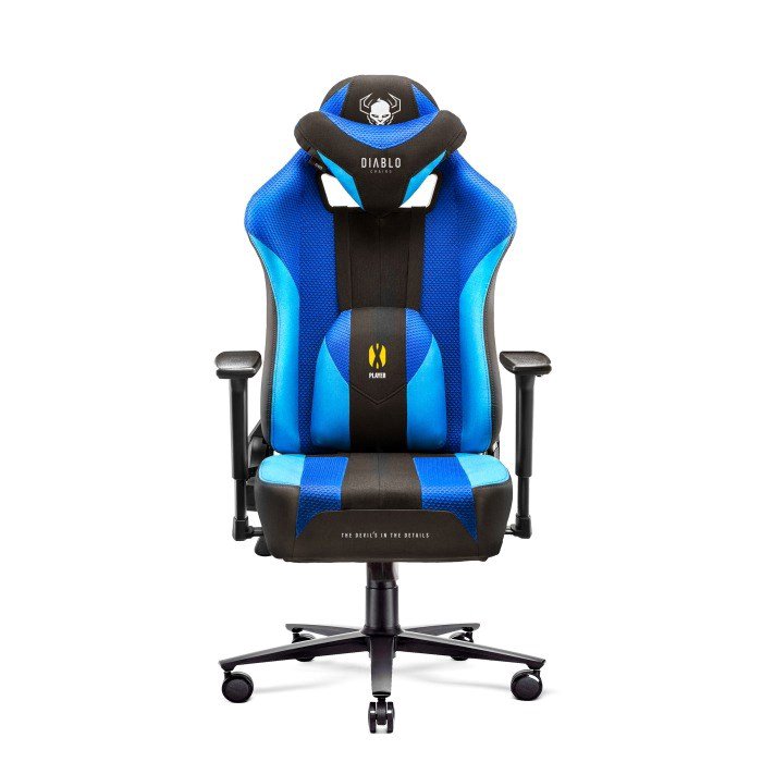 DiabloX-PLAYER 2.0. įprasta žaidimų kėdė Juoda, mėlyna
