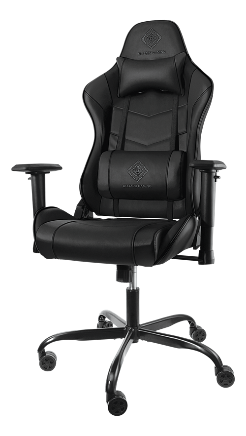 Žaidimų kėdė DELTACO GAMING GAM-096, dirbtinė oda, ergonomiška, juoda