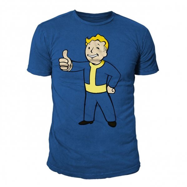 Marškinėliai Fallout Thumbs Up XL, mėlyni
