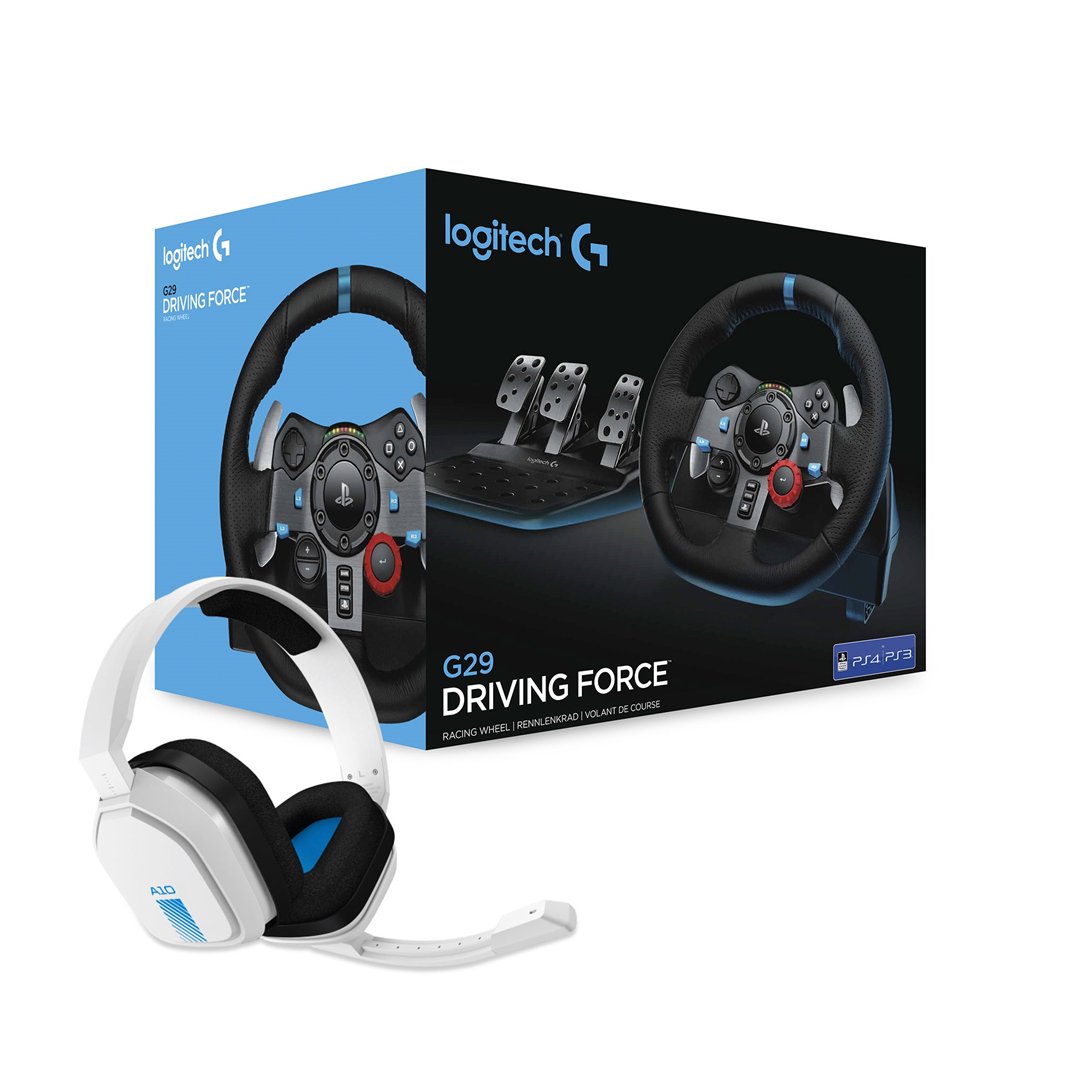 Žaidimų vairas LOGITECH G29 Driving Force PS5/PS4 + ausinės ASTRO A10