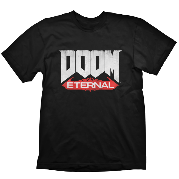 Marškinėliai Doom Eternal Logo XL, juodi