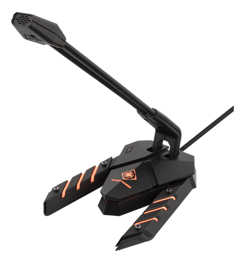 Mikrofonas DELTACO GAMING su RGB apšvietimu, juodas/ GAM-064