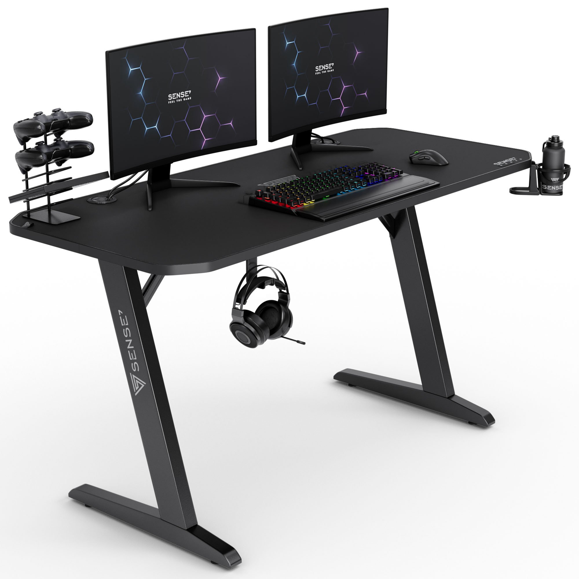 Desk SENSE7 gaming Nomad Classic Black 140x60 cm