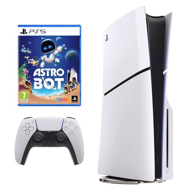Sony PlayStation 5 Slim Disc- Astro Bot Bundle 1TB Balta konsolė