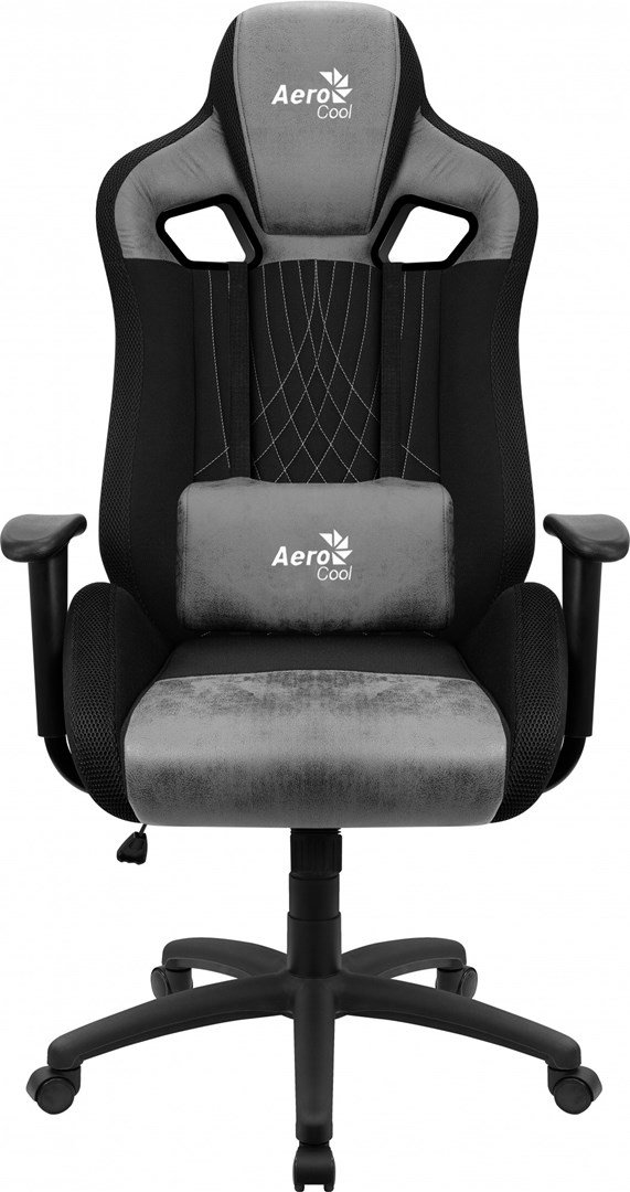 Žaidimų kėdė Aerocool EARL AeroSuede Juoda/Pilka