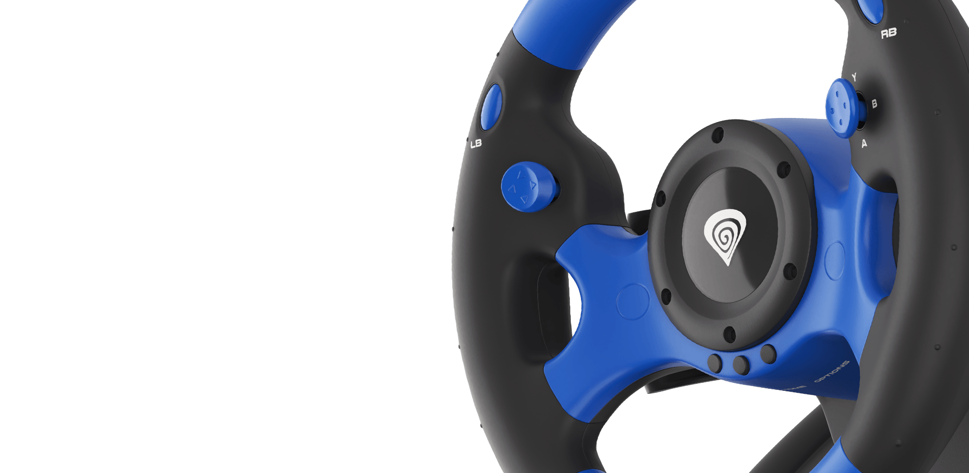 Genesis | Driving Wheel | Seaborg 350 | Blue/Black | Game racing wheel