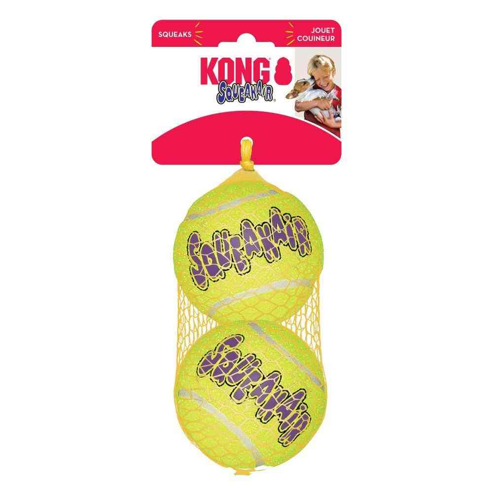 KONG AIRDOG SQUEAKER TENNIS BALL ĮV. DYDŽIŲ TENISO KAMUOLIUKAI ŠUNIMS (pakuotėje) - Produkto Dydis S