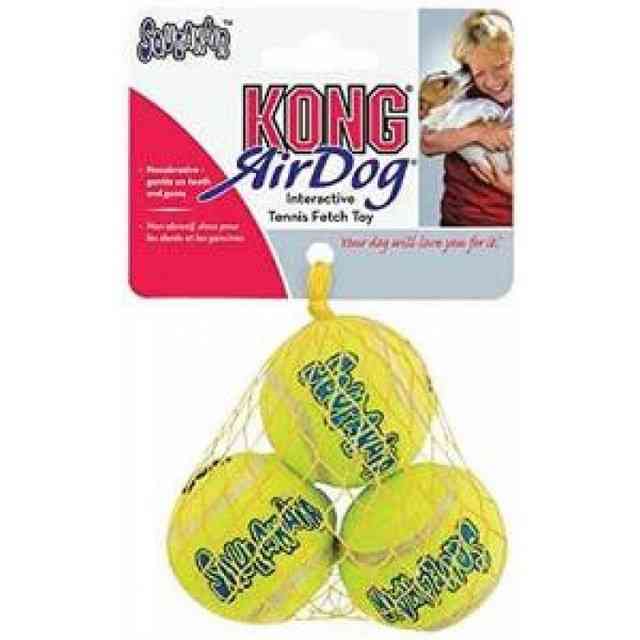 KONG AIRDOG SQUEAKER TENNIS BALL ĮV. DYDŽIŲ TENISO KAMUOLIUKAI ŠUNIMS (pakuotėje) - Produkto Dydis M